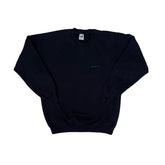Vintage Y2K Fruit of the Loom Men's Size M Black Crewneck Raglan Sweater